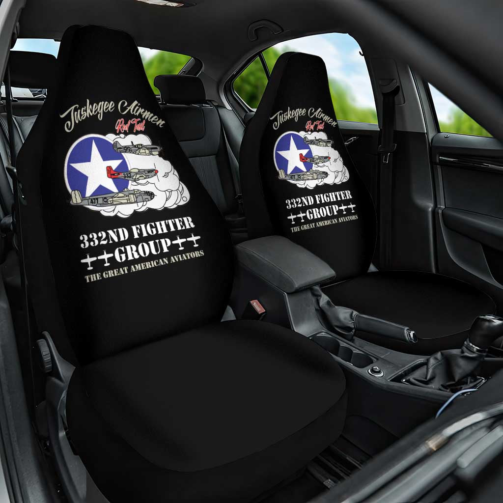 Tuskegee Airmen WWII Heroes Car Seat Cover The Great American Aviators Black Art - Wonder Print Shop