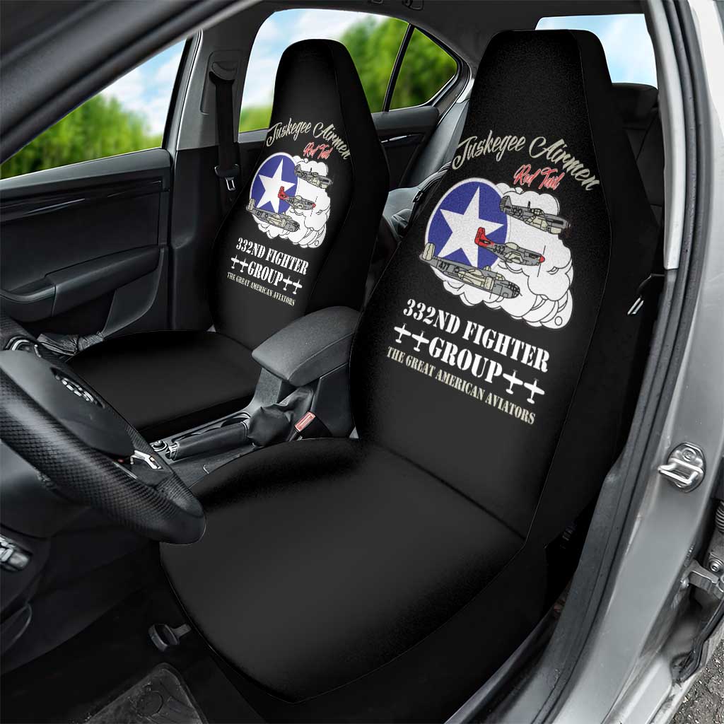 Tuskegee Airmen WWII Heroes Car Seat Cover The Great American Aviators Black Art - Wonder Print Shop