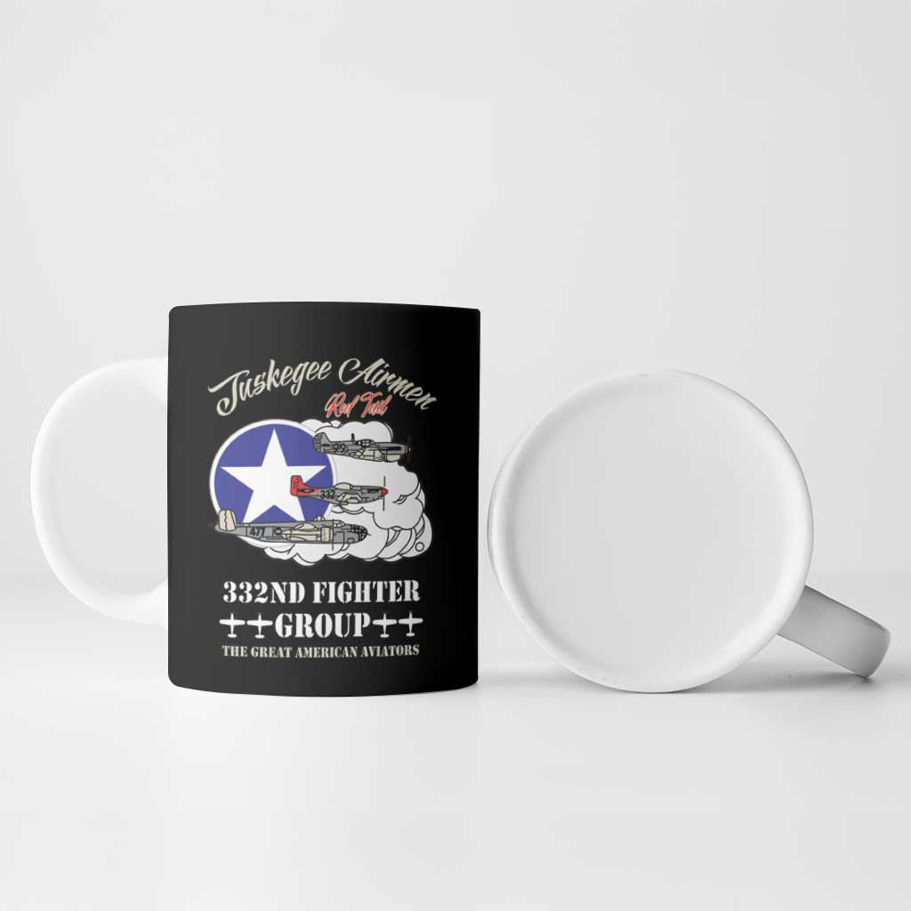 Tuskegee Airmen WWII Heroes Ceramic Mug The Great American Aviators Black Art - Wonder Print Shop