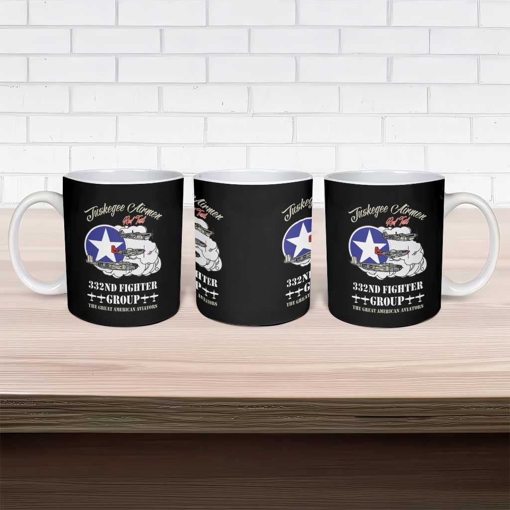 Tuskegee Airmen WWII Heroes Ceramic Mug The Great American Aviators Black Art - Wonder Print Shop