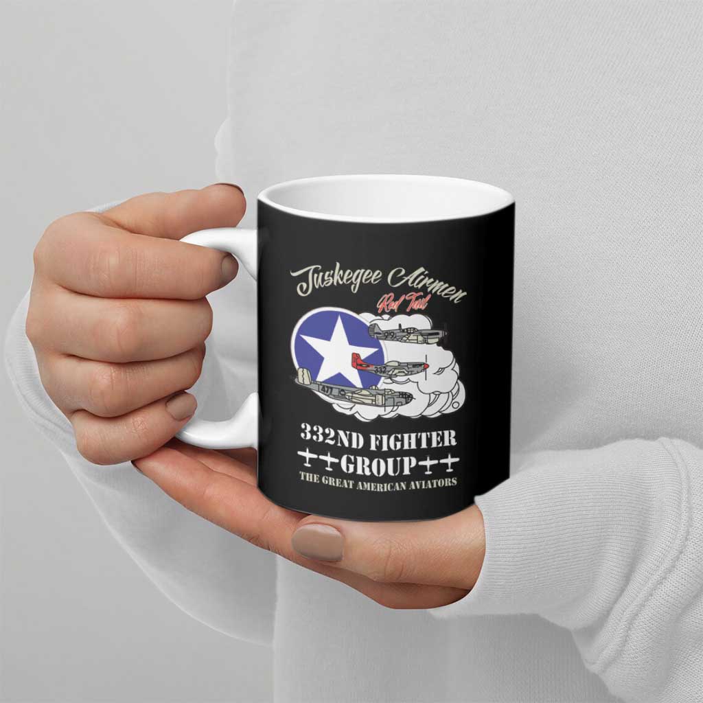 Tuskegee Airmen WWII Heroes Ceramic Mug The Great American Aviators Black Art - Wonder Print Shop