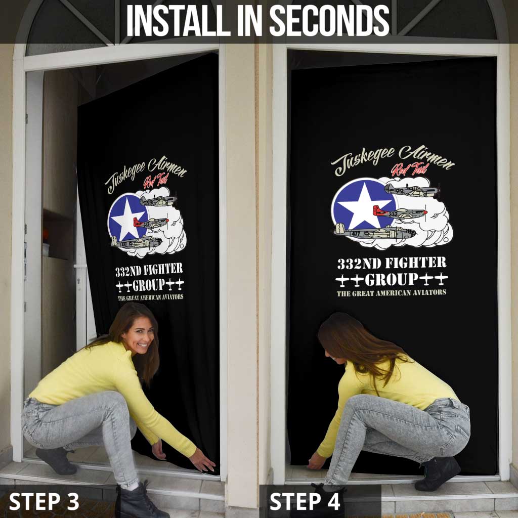 Tuskegee Airmen WWII Heroes Door Cover The Great American Aviators Black Art - Wonder Print Shop