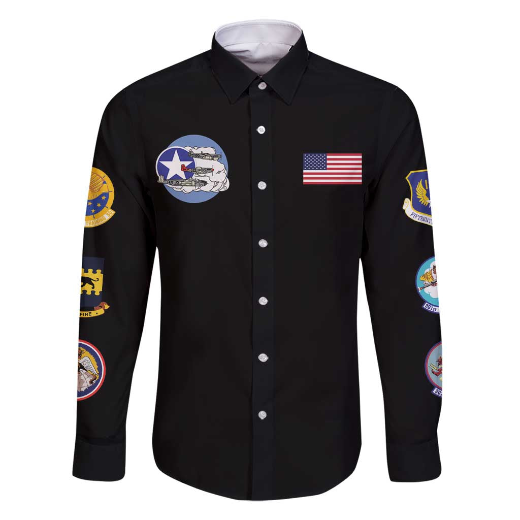 Tuskegee Airmen WWII Heroes Family Matching Off Shoulder Short Dress and Hawaiian Shirt The Great American Aviators Black Art - Wonder Print Shop