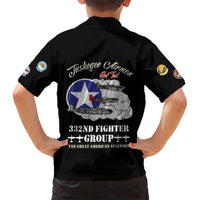 Tuskegee Airmen WWII Heroes Family Matching Short Sleeve Bodycon Dress and Hawaiian Shirt The Great American Aviators Black Art - Wonder Print Shop