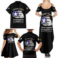 Tuskegee Airmen WWII Heroes Family Matching Summer Maxi Dress and Hawaiian Shirt The Great American Aviators Black Art - Wonder Print Shop