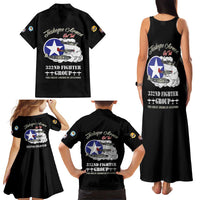 Tuskegee Airmen WWII Heroes Family Matching Tank Maxi Dress and Hawaiian Shirt The Great American Aviators Black Art - Wonder Print Shop