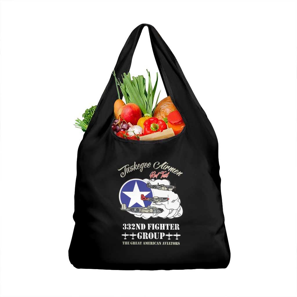 Tuskegee Airmen WWII Heroes Grocery Bag The Great American Aviators Black Art - Wonder Print Shop