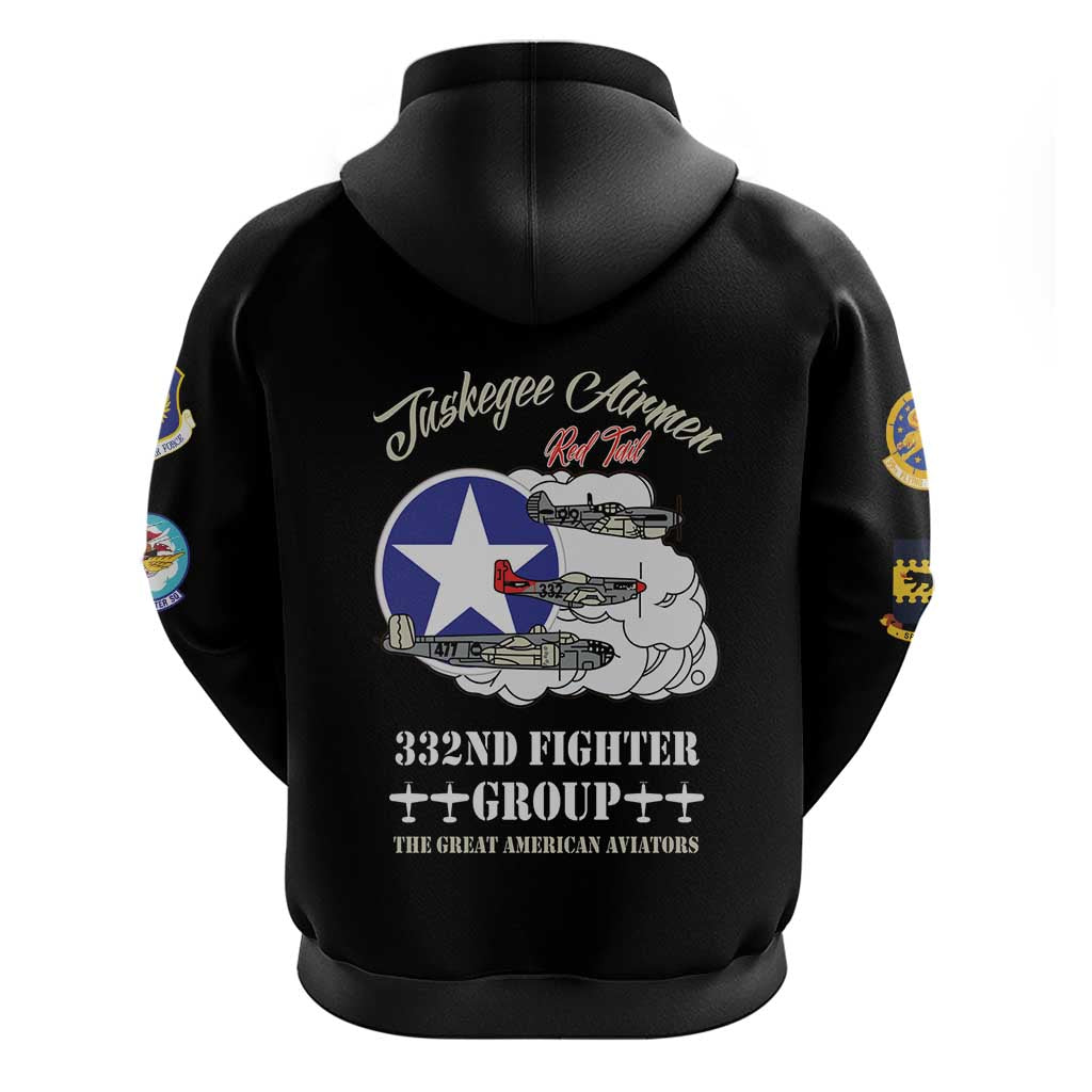 Tuskegee Airmen WWII Heroes Hoodie The Great American Aviators Black Art - Wonder Print Shop
