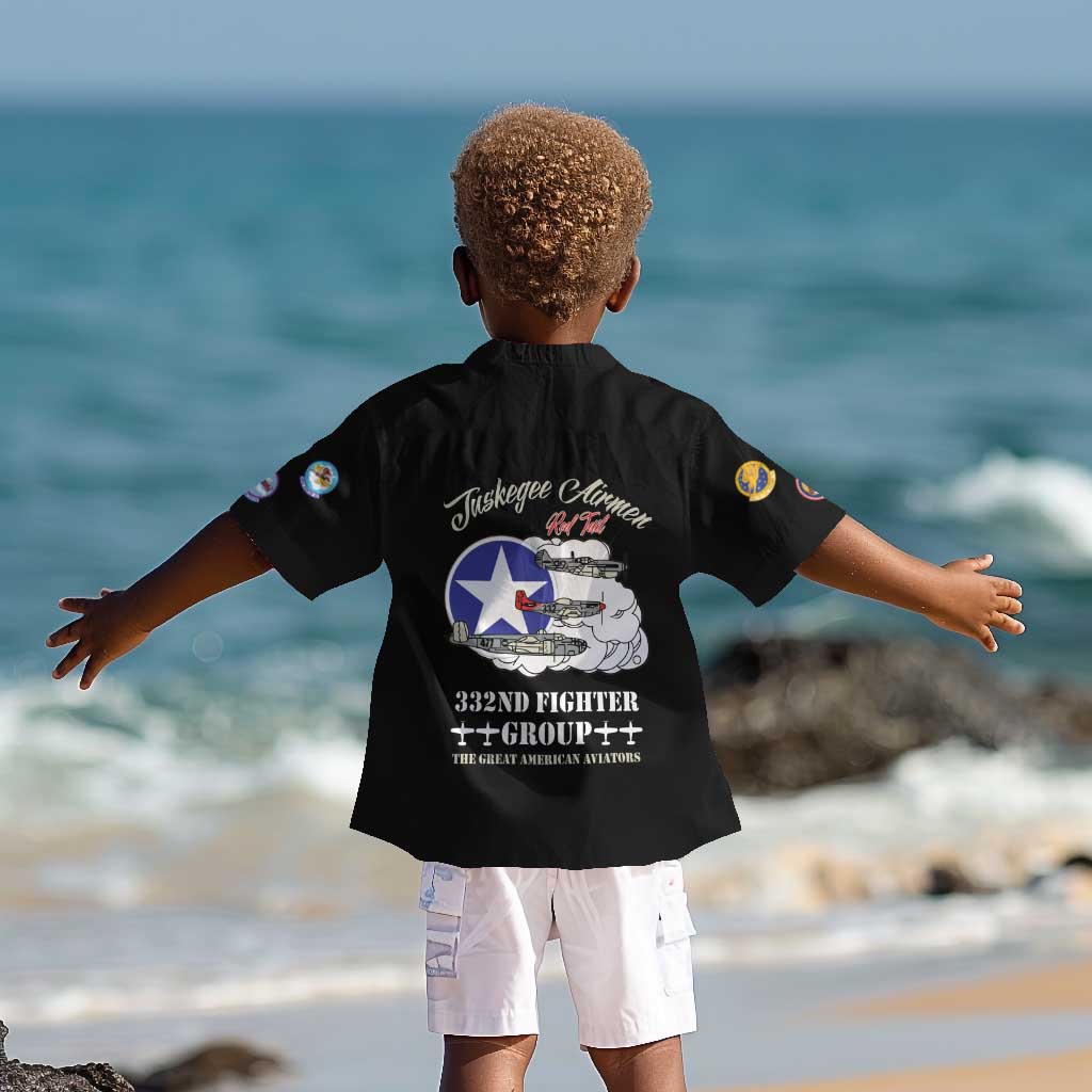 Tuskegee Airmen WWII Heroes Kid Hawaiian Shirt The Great American Aviators Black Art - Wonder Print Shop
