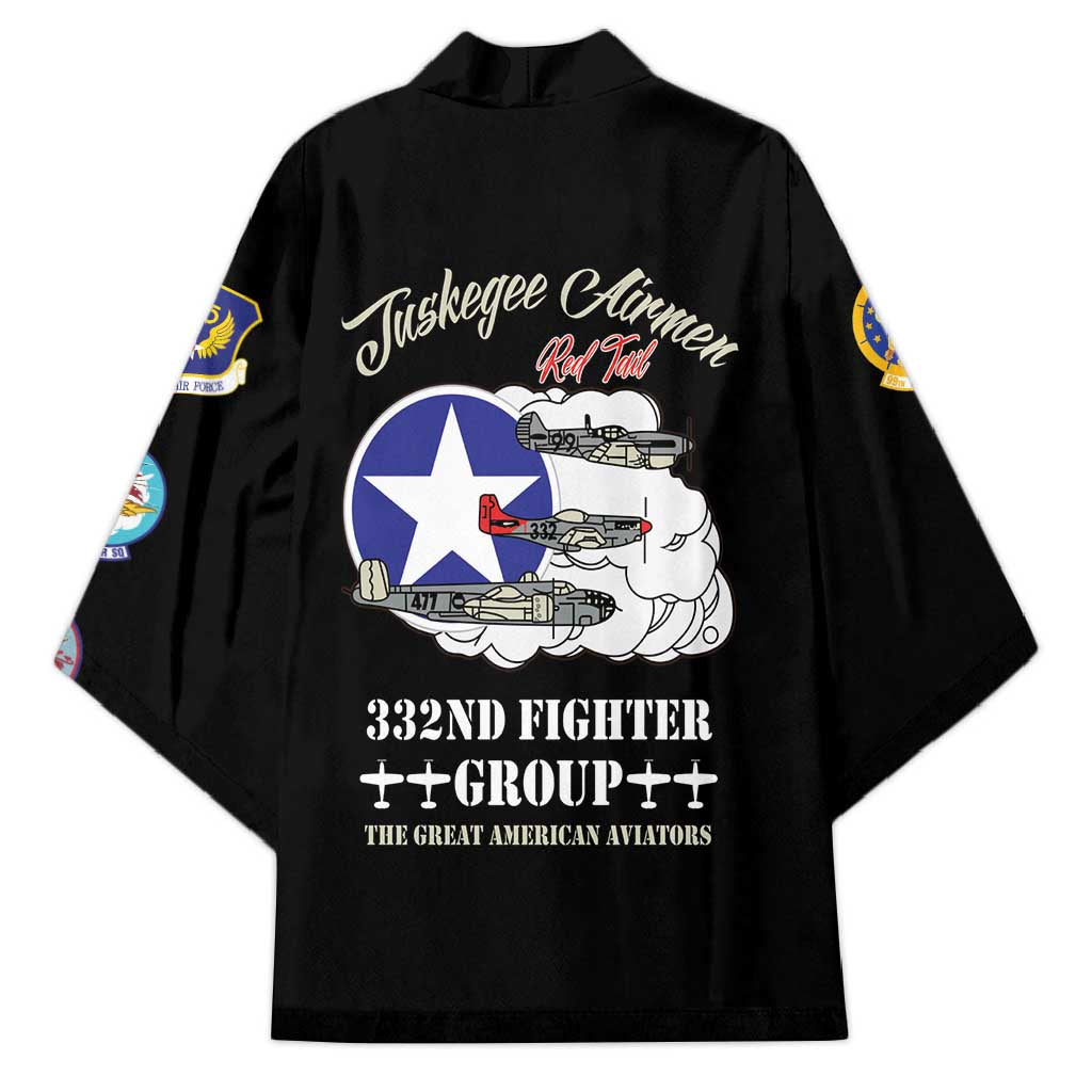 Tuskegee Airmen WWII Heroes Kimono The Great American Aviators Black Art - Wonder Print Shop