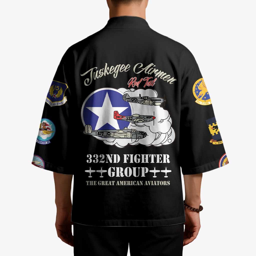 Tuskegee Airmen WWII Heroes Kimono The Great American Aviators Black Art - Wonder Print Shop