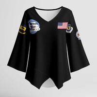 Tuskegee Airmen WWII Heroes Kimono Sleeve Blouse The Great American Aviators Black Art - Wonder Print Shop