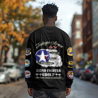 Tuskegee Airmen WWII Heroes Long Sleeve Shirt The Great American Aviators Black Art - Wonder Print Shop