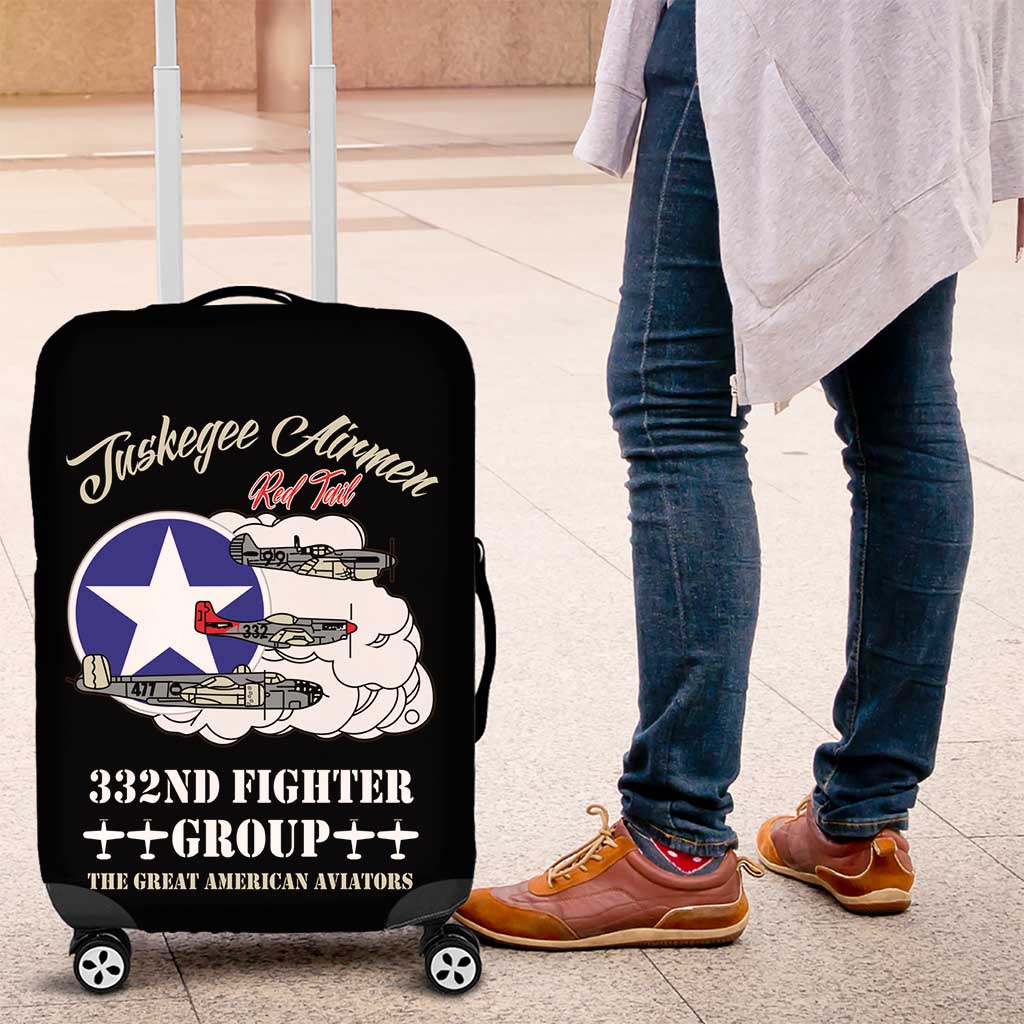 Tuskegee Airmen WWII Heroes Luggage Cover The Great American Aviators Black Art - Wonder Print Shop