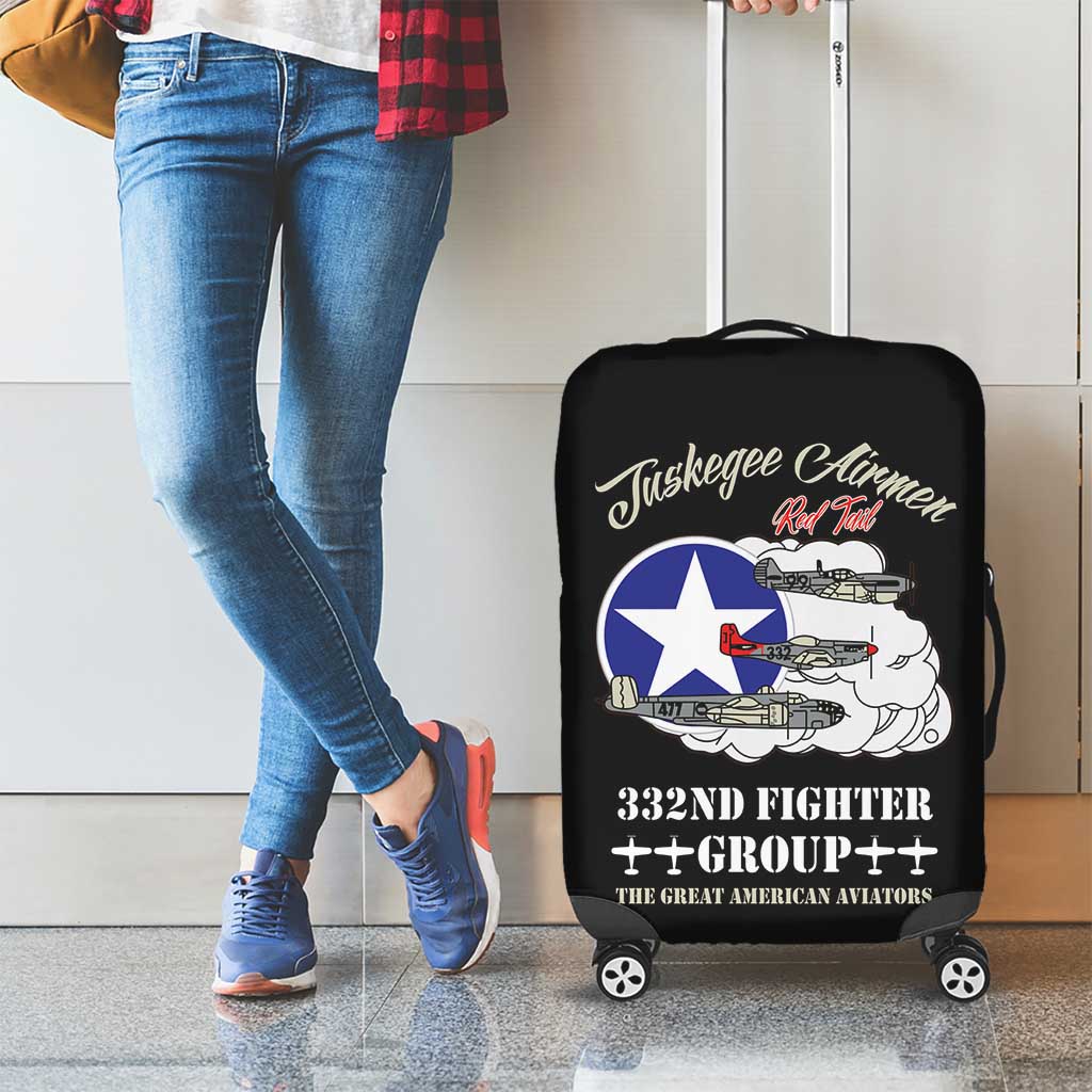 Tuskegee Airmen WWII Heroes Luggage Cover The Great American Aviators Black Art - Wonder Print Shop