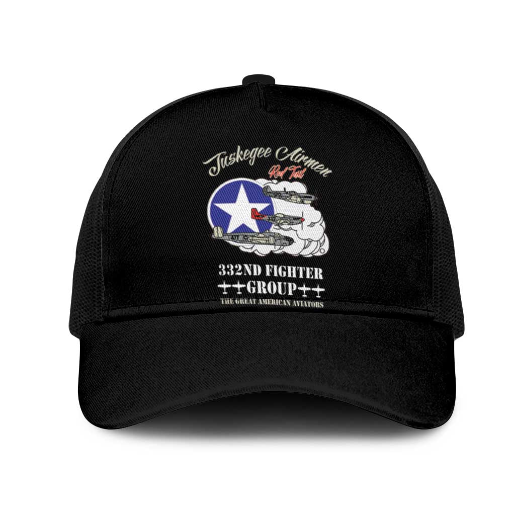 Tuskegee Airmen WWII Heroes Mesh Trucker Cap The Great American Aviators Black Art - Wonder Print Shop