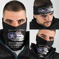 Tuskegee Airmen WWII Heroes Neck Gaiter The Great American Aviators Black Art - Wonder Print Shop