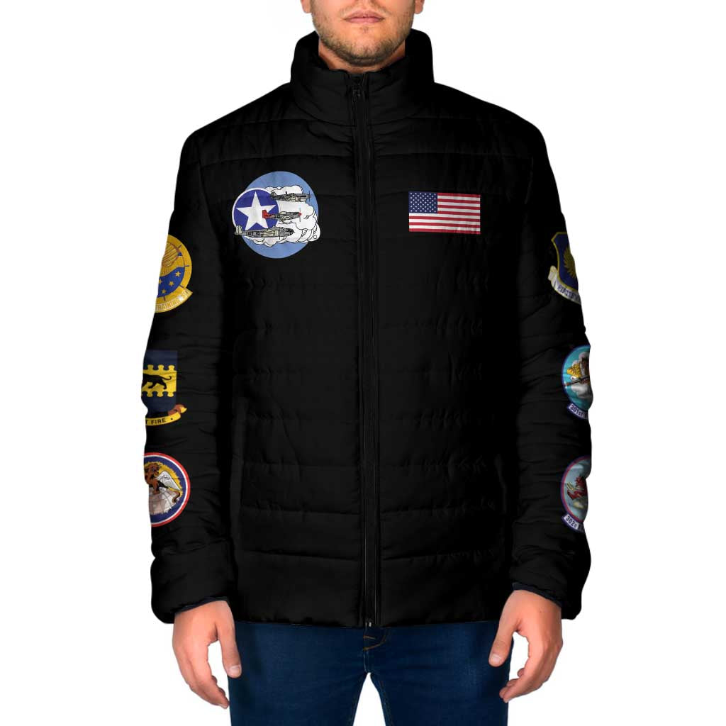 Tuskegee Airmen WWII Heroes Padded Jacket The Great American Aviators Black Art - Wonder Print Shop