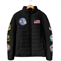 Tuskegee Airmen WWII Heroes Padded Jacket The Great American Aviators Black Art - Wonder Print Shop
