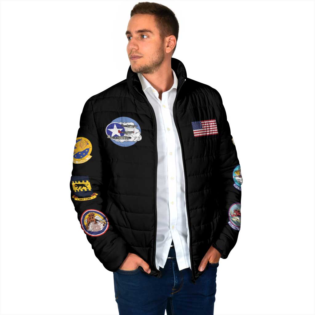 Tuskegee Airmen WWII Heroes Padded Jacket The Great American Aviators Black Art - Wonder Print Shop