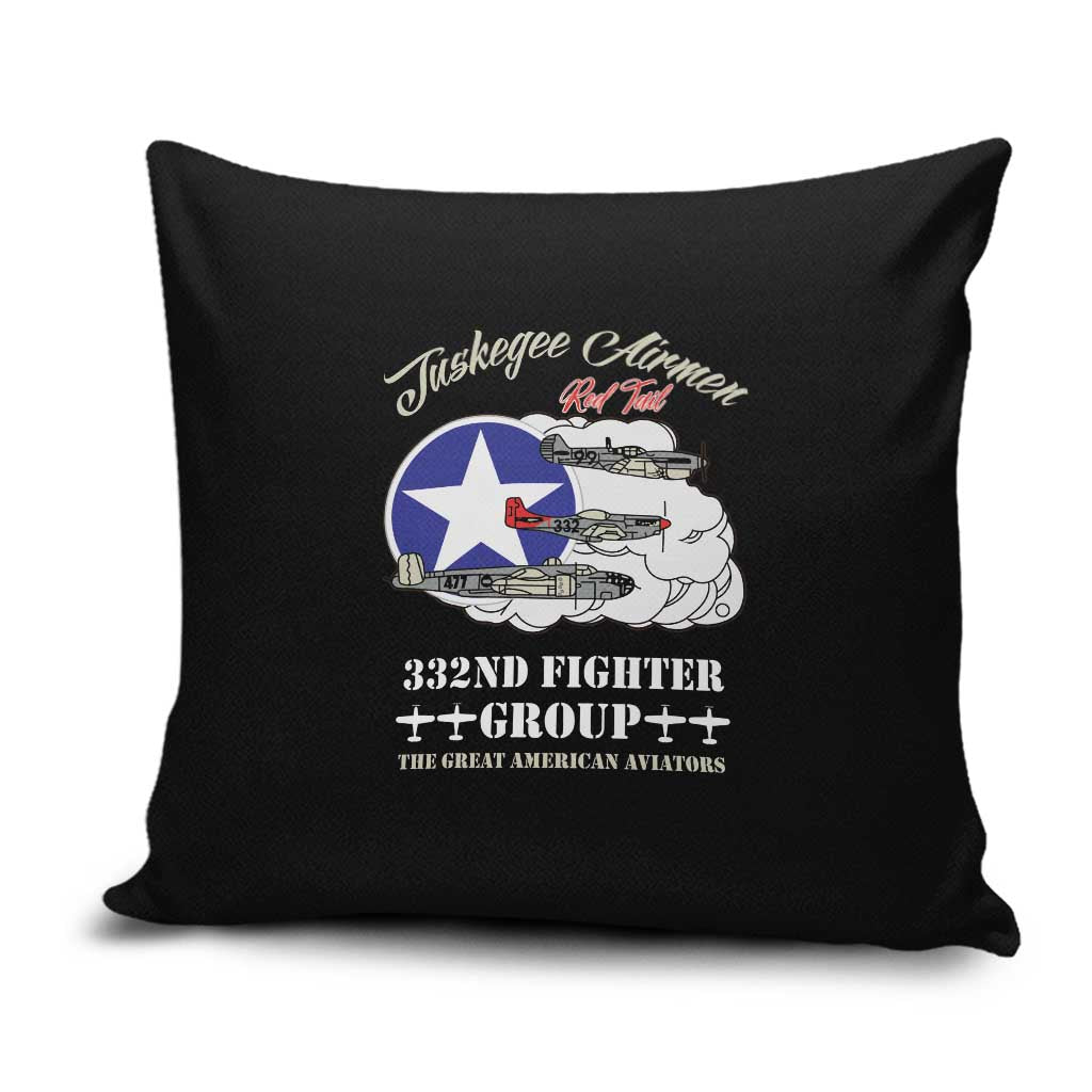 Tuskegee Airmen WWII Heroes Pillow Cover The Great American Aviators Black Art - Wonder Print Shop