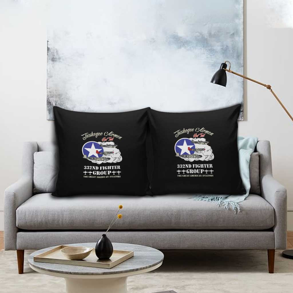 Tuskegee Airmen WWII Heroes Pillow Cover The Great American Aviators Black Art - Wonder Print Shop