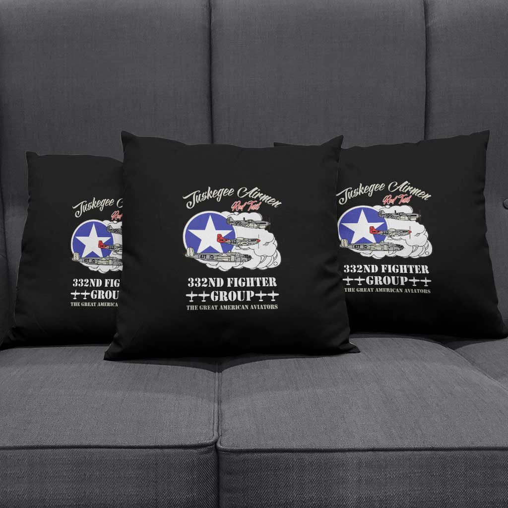 Tuskegee Airmen WWII Heroes Pillow Cover The Great American Aviators Black Art - Wonder Print Shop