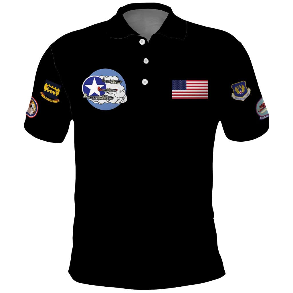 Tuskegee Airmen WWII Heroes Polo Shirt The Great American Aviators Black Art - Wonder Print Shop