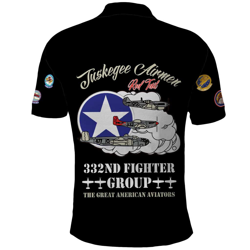 Tuskegee Airmen WWII Heroes Polo Shirt The Great American Aviators Black Art - Wonder Print Shop