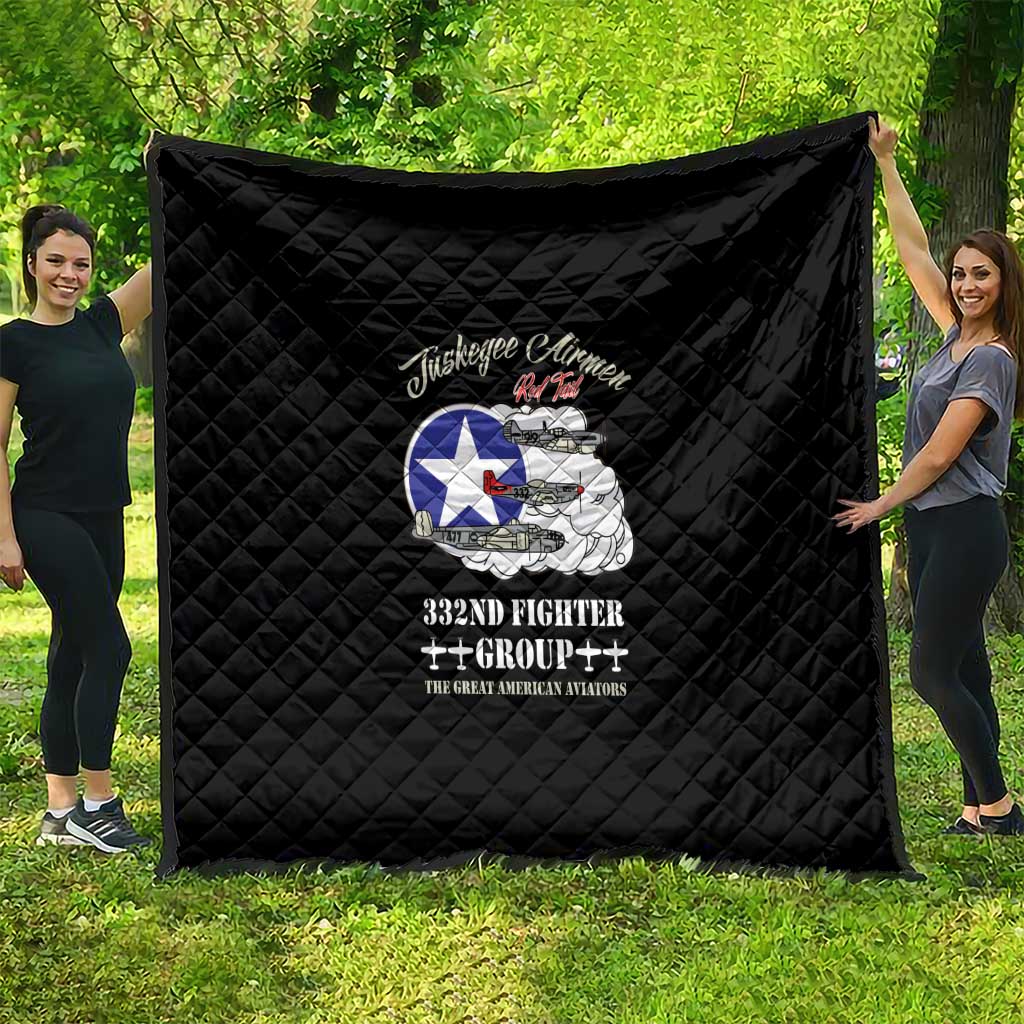 Tuskegee Airmen WWII Heroes Quilt The Great American Aviators Black Art - Wonder Print Shop