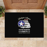 Tuskegee Airmen WWII Heroes Rubber Doormat The Great American Aviators Black Art - Wonder Print Shop