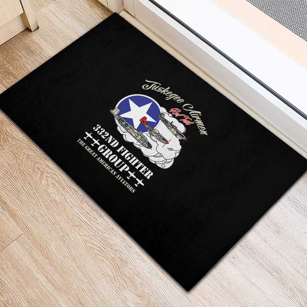 Tuskegee Airmen WWII Heroes Rubber Doormat The Great American Aviators Black Art - Wonder Print Shop
