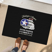 Tuskegee Airmen WWII Heroes Rubber Doormat The Great American Aviators Black Art - Wonder Print Shop