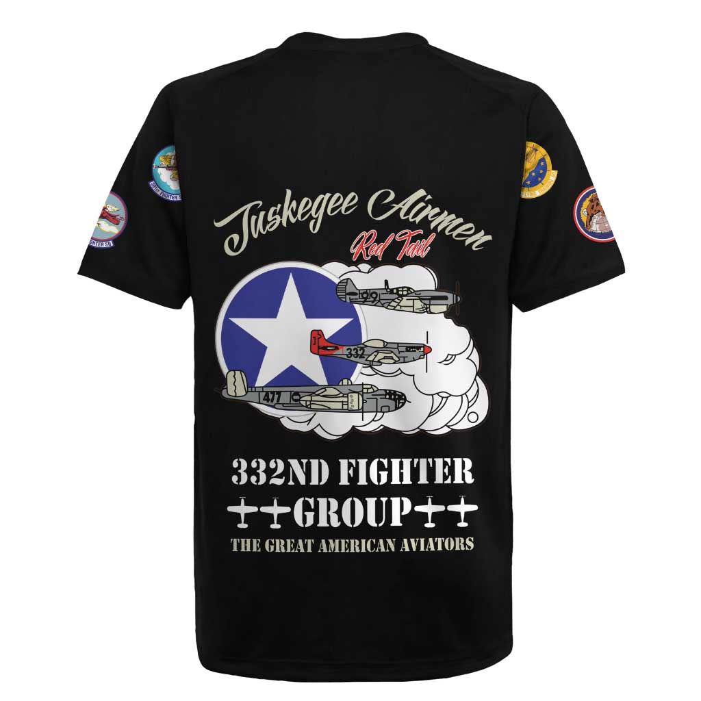 Tuskegee Airmen WWII Heroes Rugby Jersey The Great American Aviators Black Art - Wonder Print Shop