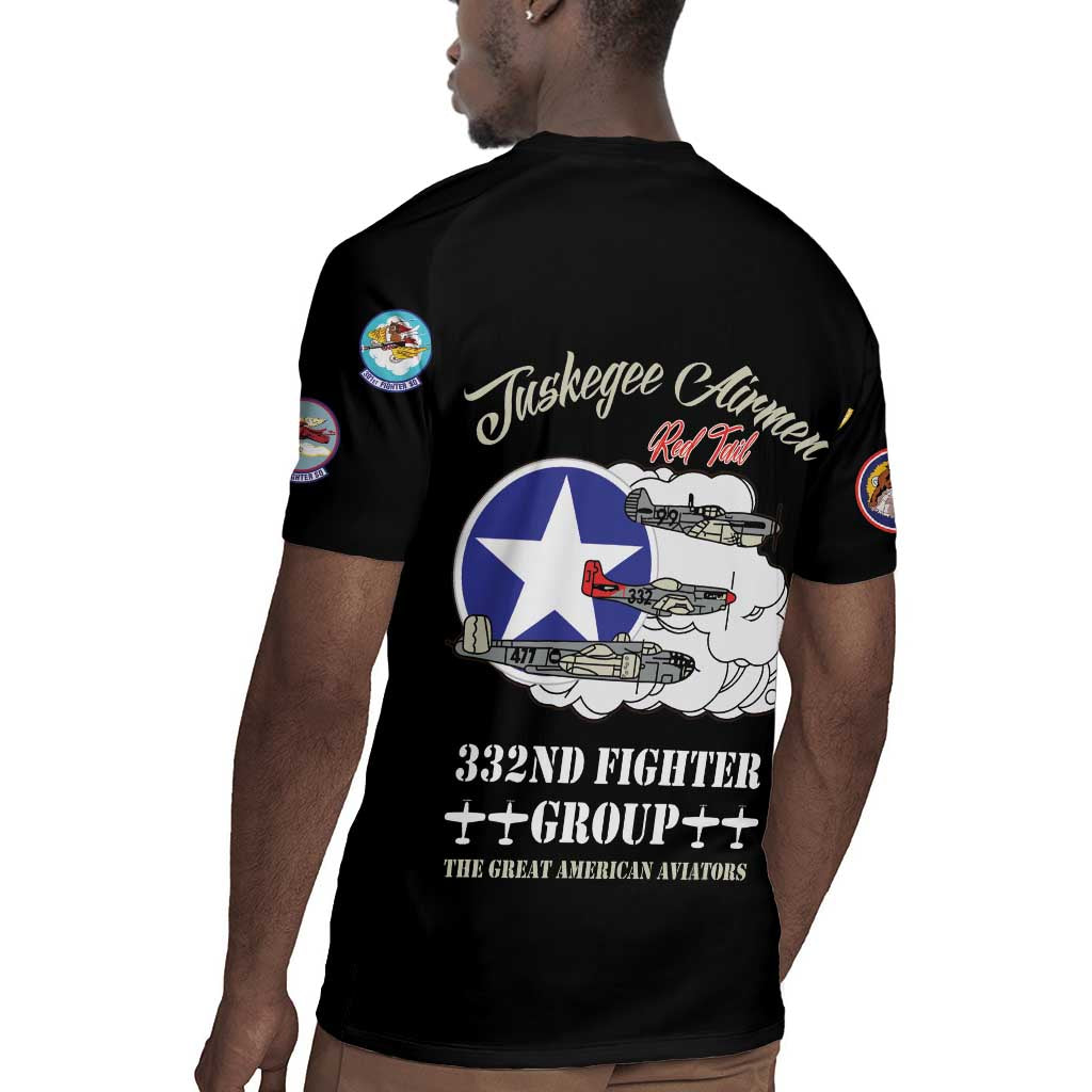 Tuskegee Airmen WWII Heroes Rugby Jersey The Great American Aviators Black Art - Wonder Print Shop