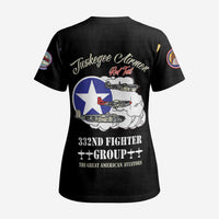 Tuskegee Airmen WWII Heroes Scrub Top The Great American Aviators Black Art - Wonder Print Shop