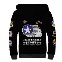 Tuskegee Airmen WWII Heroes Sherpa Hoodie The Great American Aviators Black Art - Wonder Print Shop