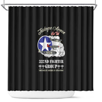 Tuskegee Airmen WWII Heroes Shower Curtain The Great American Aviators Black Art - Wonder Print Shop