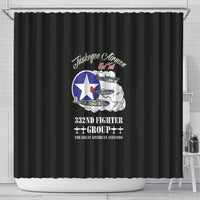 Tuskegee Airmen WWII Heroes Shower Curtain The Great American Aviators Black Art - Wonder Print Shop