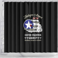 Tuskegee Airmen WWII Heroes Shower Curtain The Great American Aviators Black Art - Wonder Print Shop