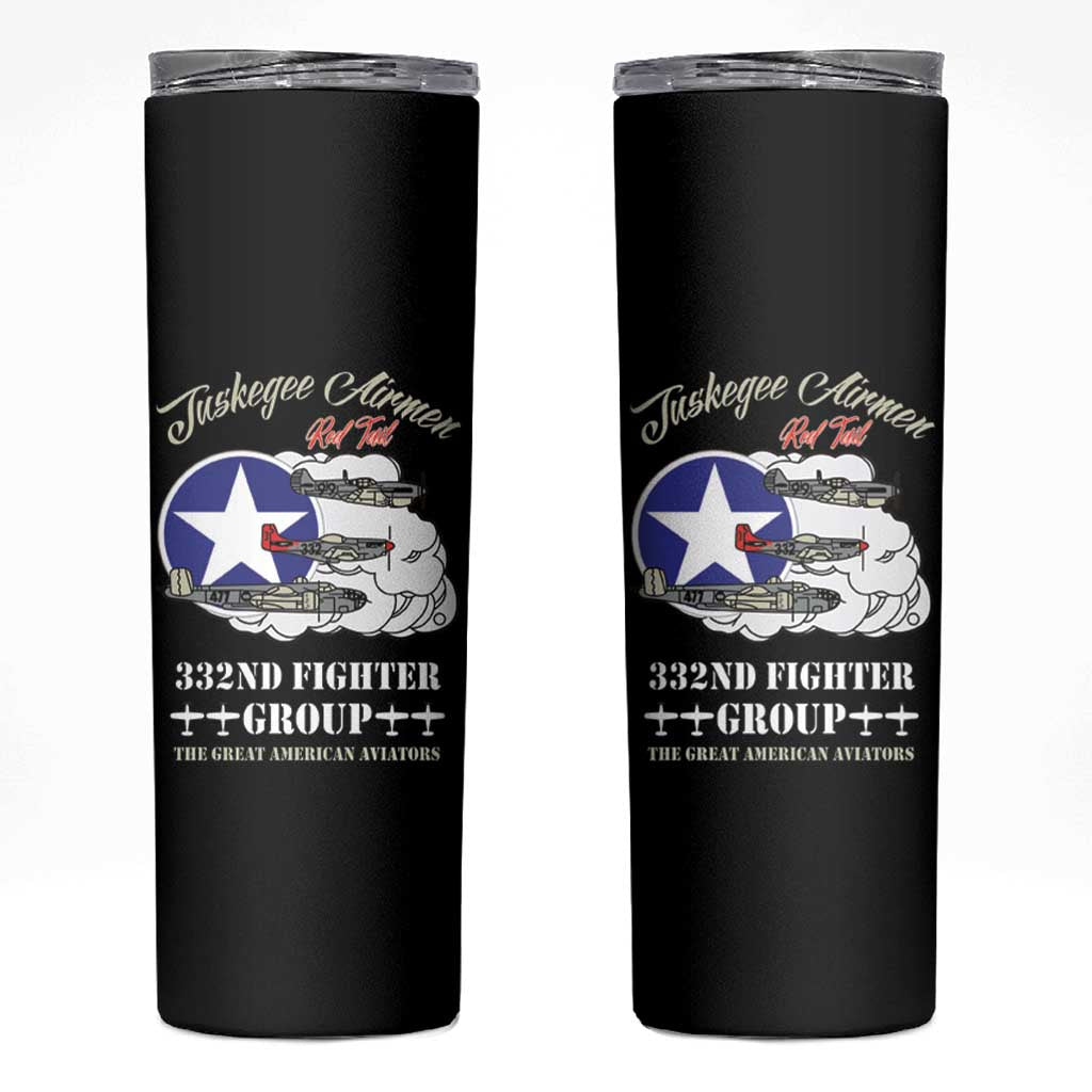 Tuskegee Airmen WWII Heroes Skinny Tumbler The Great American Aviators Black Art - Wonder Print Shop