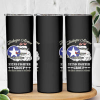 Tuskegee Airmen WWII Heroes Skinny Tumbler The Great American Aviators Black Art - Wonder Print Shop