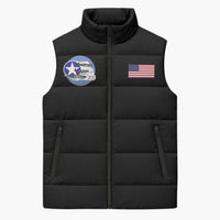 Tuskegee Airmen WWII Heroes Sleeveless Puffer Jacket The Great American Aviators Black Art - Wonder Print Shop