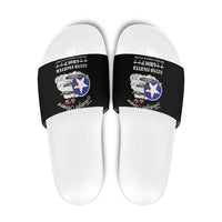 Tuskegee Airmen WWII Heroes Slide Sandals The Great American Aviators Black Art - Wonder Print Shop
