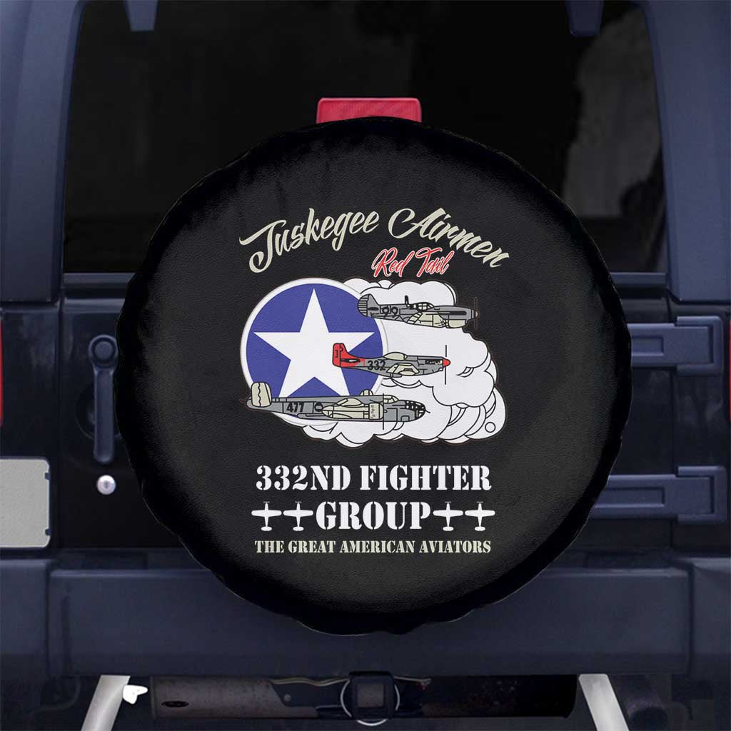 Tuskegee Airmen WWII Heroes Spare Tire Cover The Great American Aviators Black Art - Wonder Print Shop