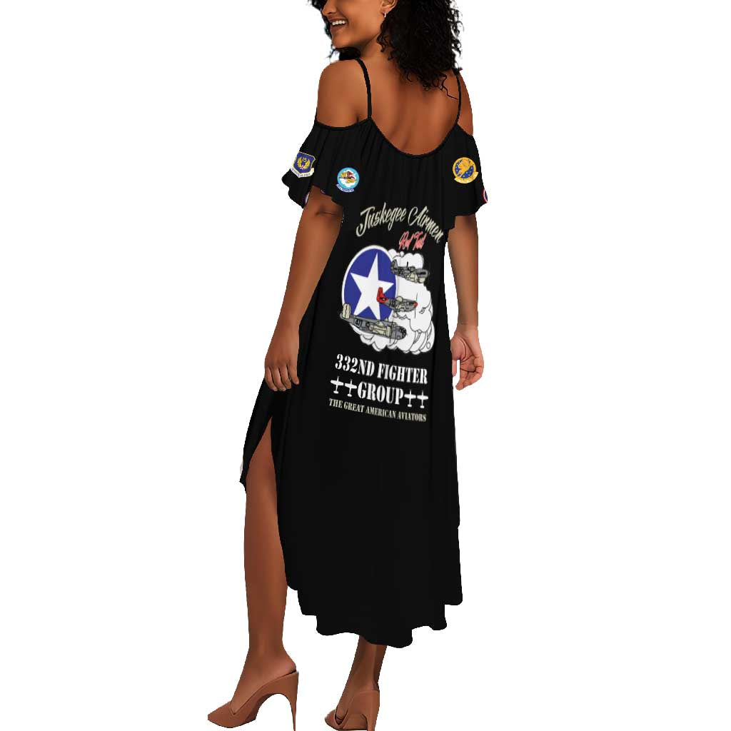 Tuskegee Airmen WWII Heroes Summer Maxi Dress The Great American Aviators Black Art - Wonder Print Shop