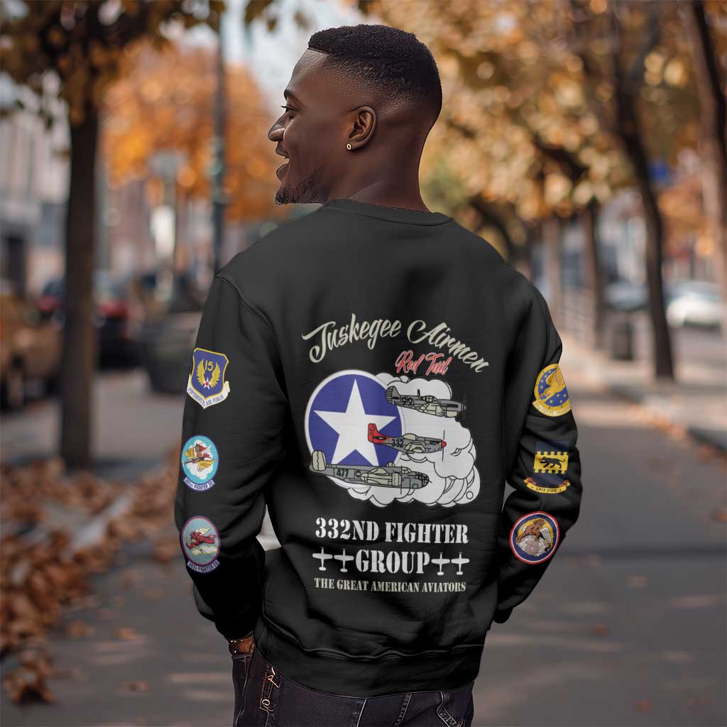 Tuskegee Airmen WWII Heroes Sweatshirt The Great American Aviators Black Art - Wonder Print Shop