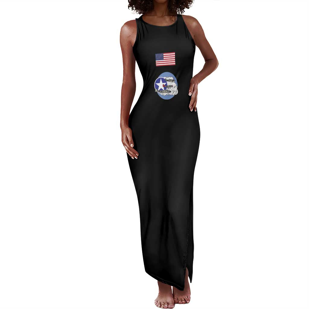 Tuskegee Airmen WWII Heroes Tank Maxi Dress The Great American Aviators Black Art - Wonder Print Shop