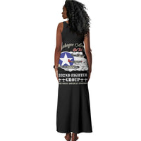 Tuskegee Airmen WWII Heroes Tank Maxi Dress The Great American Aviators Black Art - Wonder Print Shop