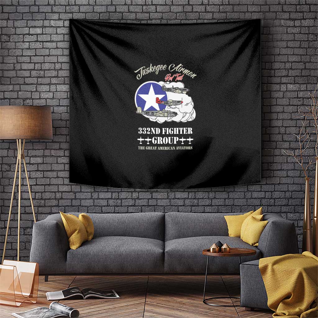 Tuskegee Airmen WWII Heroes Tapestry The Great American Aviators Black Art - Wonder Print Shop